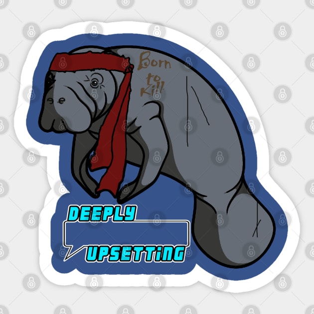 Manatee Mercenary Sticker by Geeks Under the Influence 